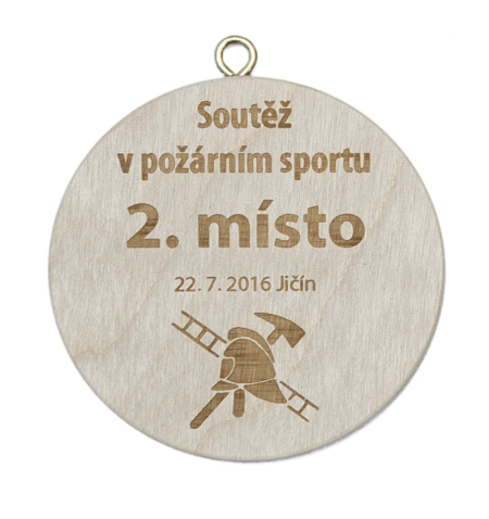 Dřevěná medaile, průměr 50 mm