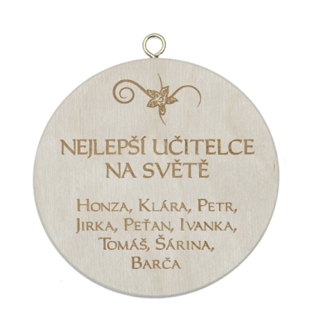 Dřevěná medaile, průměr 100 mm